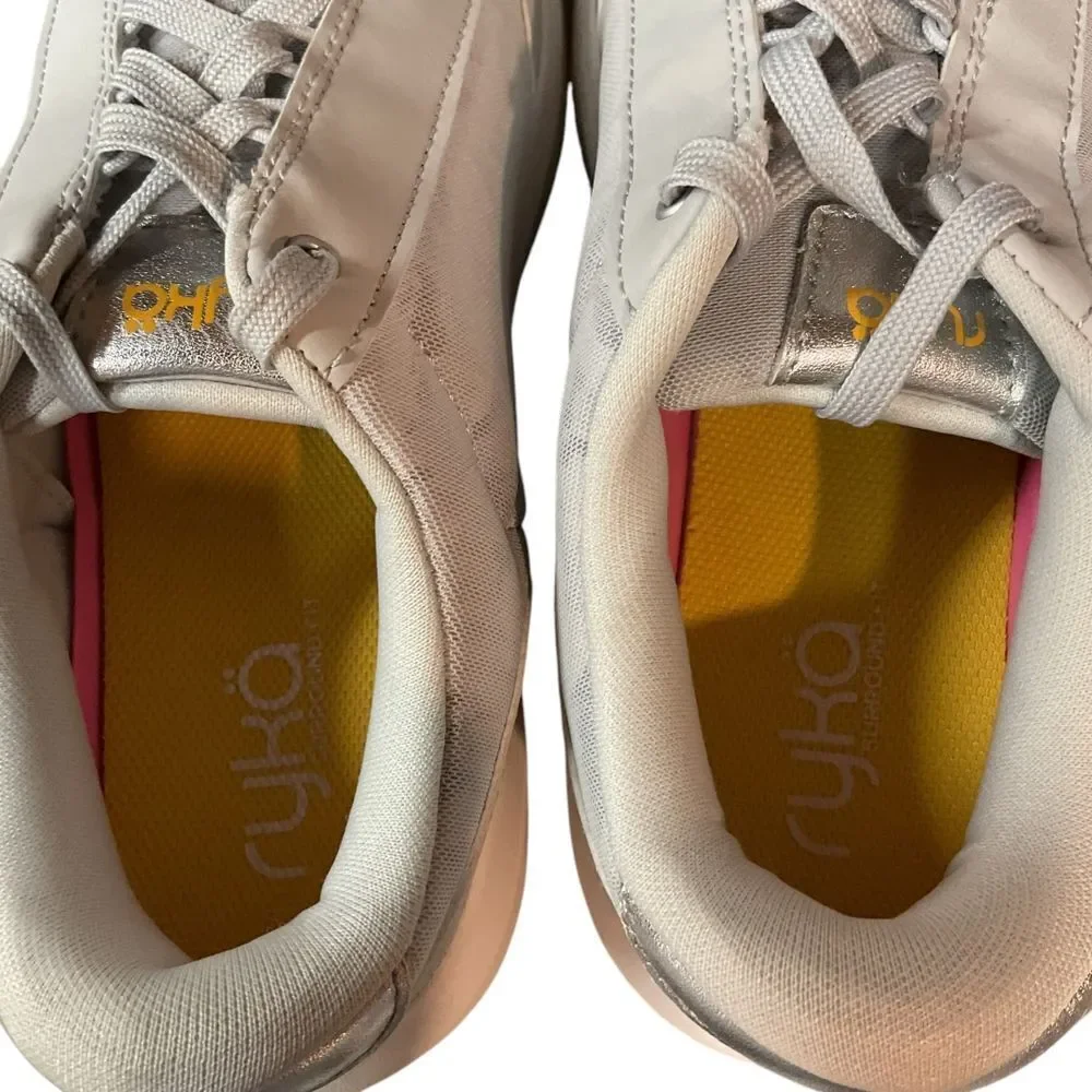 Ryka Women's‎ Astrid Lace-Up Athletic Sneakers Shoes 8.5W Gray Active Walking